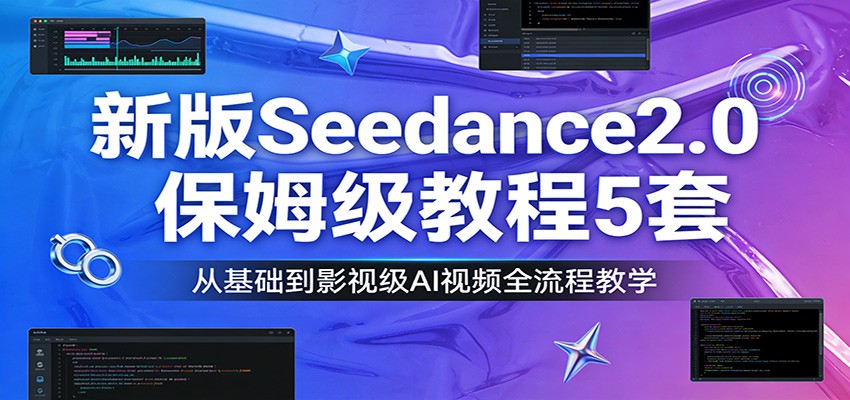 新版Seedance2.0保姆级教程5套：从基础到影视级AI视频全流程教学 - 来及网络
