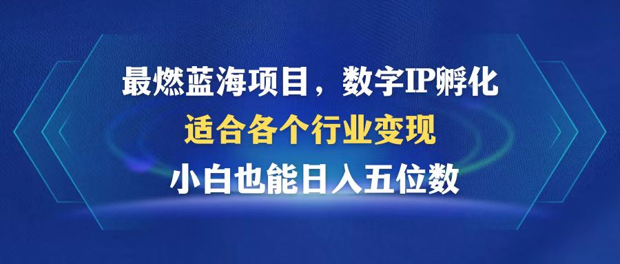 （12941期）最燃蓝海项目 数字IP孵化 适合各个行业变现 小白也能日入5位数 - 来及网络
