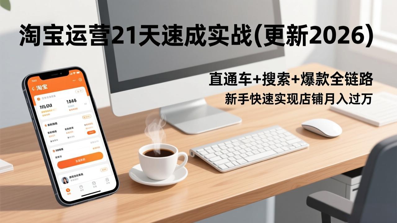 淘宝运营21天速成实战(更新3月 - 来及网络