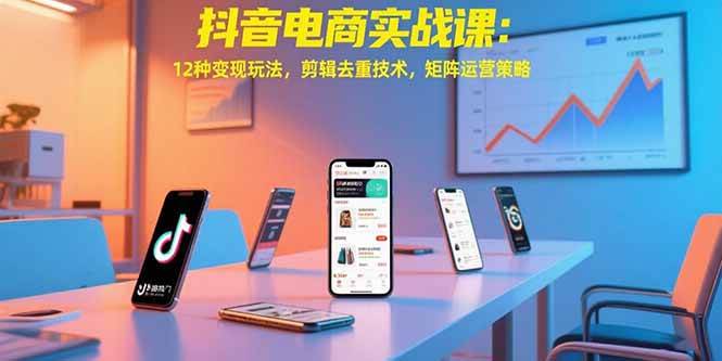（15478期）抖音电商实战课：12种变现玩法，剪辑去重技术，矩阵运营策略 - 来及网络