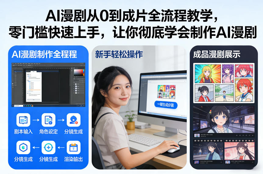 AI漫剧从0到成片全流程教学，零门槛快速上手，让你彻底学会制作AI漫剧【保姆级教程】 - 来及网络