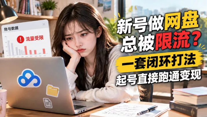 网盘拉新SOP：小白新号过限流 - 来及网络