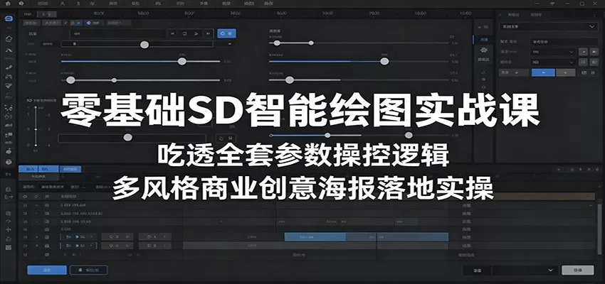 零基础SD智能绘图实战课：吃透全套参数操控逻辑，多风格商业创意海报落地实操 - 来及网络