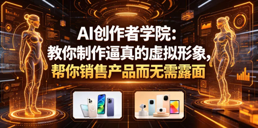 AI创作者学院：教你制作逼真的虚拟形象，帮你销售产品而无需露面【原创双语字幕】 - 来及网络