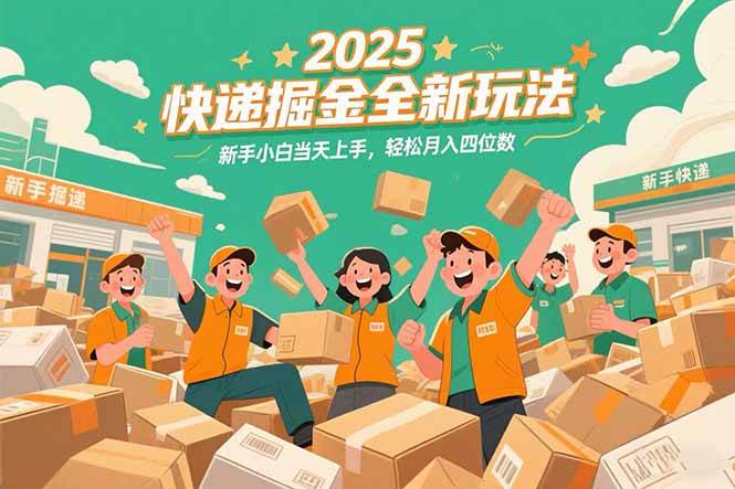 （15244期）2025快递掘金全新玩法，新手小白当天上手，轻松月入四位数！ - 来及网络