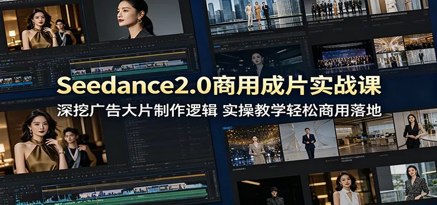 Seedance2.0商用成片实战课：深挖广告大片制作逻辑，实操教学轻松商用落地 - 来及网络