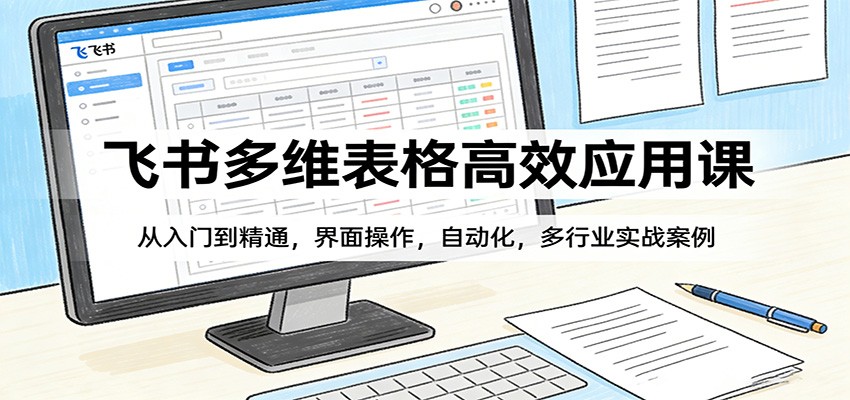飞书多维表格高效应用课：从入门到精通，界面操作，自动化，多行业实战案例 - 来及网络