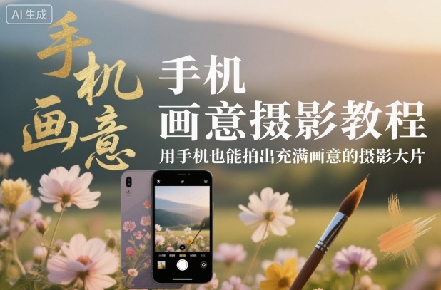 手机画意摄影教程，用手机也能拍出充满画意的摄影大片 - 来及网络