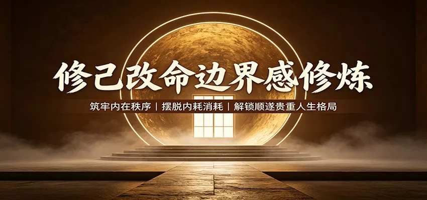 修己改命边界感修炼：筑牢内在秩序，摆脱内耗消耗，解锁顺遂贵重人生格局 - 来及网络