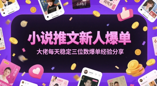 小说推文新人爆单大佬每天稳定三位数爆单经验分享 - 来及网络