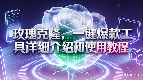 （17407期）玫瑰克隆工具，ai鲁大魔，自媒体必备神器，一键爆款神器，详细教程。 - 来及网络