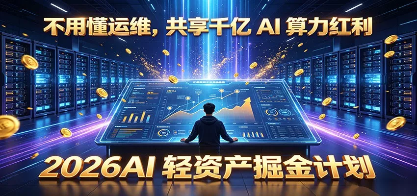 不用懂运维，共享千亿 AI 算力红利，2026AI 轻资产掘金计划 - 来及网络