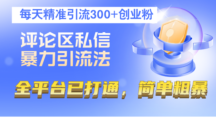 （12714期）评论区私信暴力引流法，每天精准引流300+创业粉，全平台已打通，简单粗暴 - 来及网络