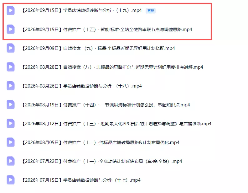 2026淘宝电商终局之战VIP课-更新1022：自然搜索+直通车+无界+精准人群，系统掌握测款动销与全店推广布局方法