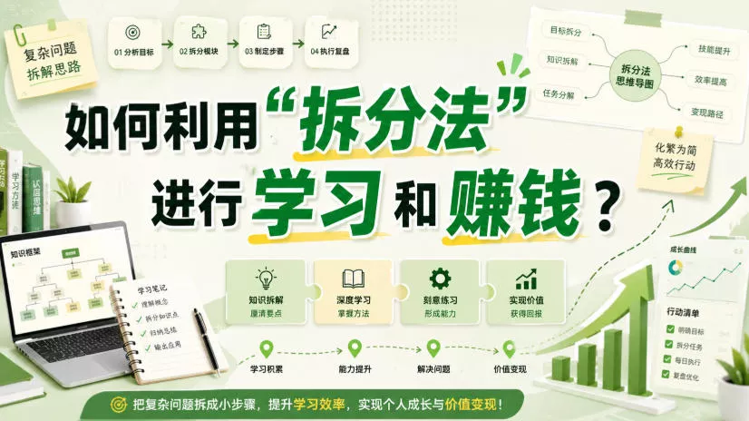 付费文章：如何利用“拆分法”进行学习和賺钱？ - 来及网络