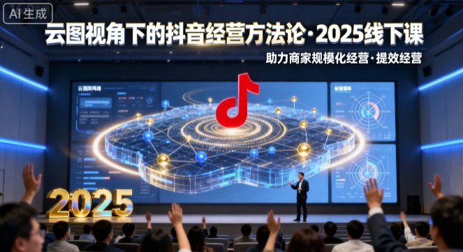 云图视角下的抖音经营方法论，2025线下课，助力商家规模化经营，提效经营（录音+字幕） - 来及网络