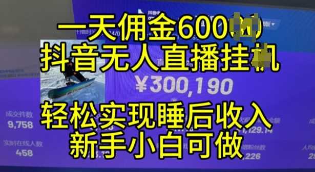 2024年11月抖音无人直播带货挂JI，小白的梦想之路，全天24小时收益不间断实现真正管道收益【揭秘】 - 来及网络