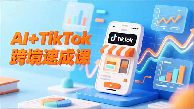 AI+TikTok跨境速成课，智能翻译、店铺定位、流程拆解，7天高效上线运营 - 来及网络