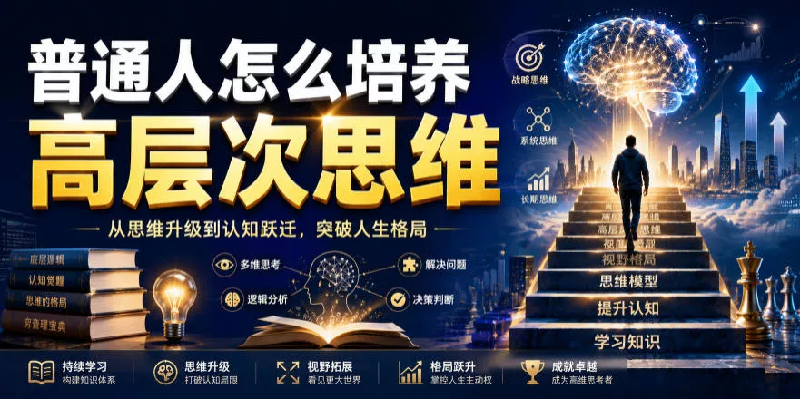 公众号付费文章：普通人怎么培养高层次思维 - 来及网络