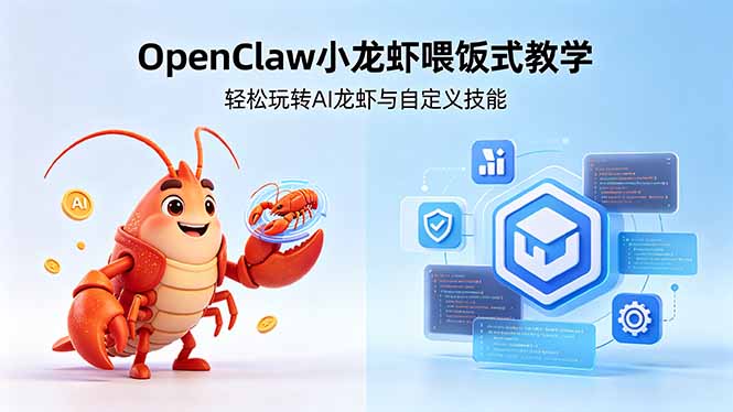 不用懂技术！OpenClaw小龙虾喂饭式教学，轻松玩转AI龙虾与自定义技能 - 来及网络