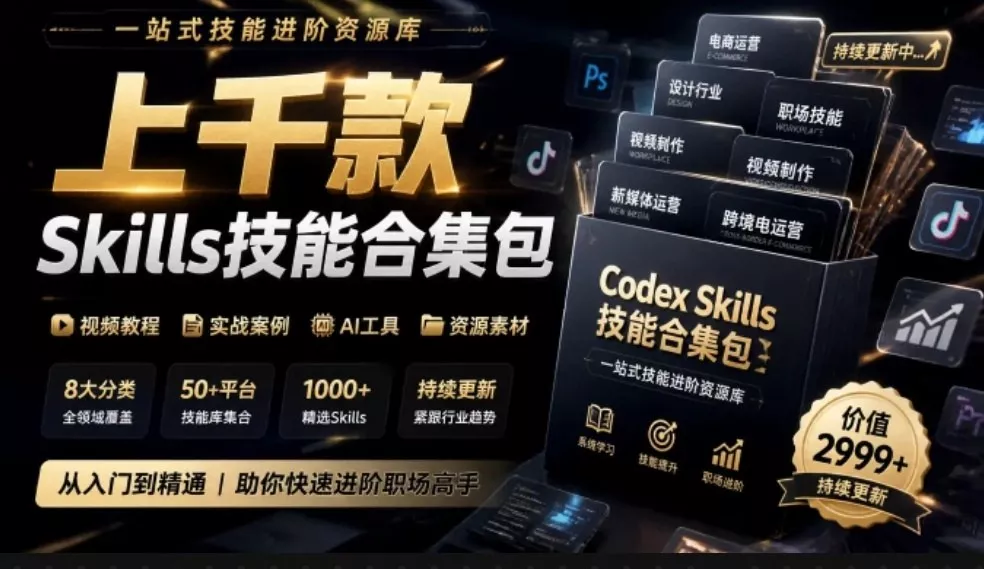真值得收藏了，这次！上千款AI Skills技能直接被人打包好了，给AI工具备下了一整间技能商店 - 来及网络