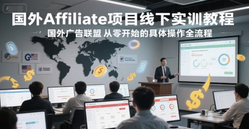 国外Affiliate项目线下实训教程，国外广告联盟从零开始的具体操作全流程 - 来及网络