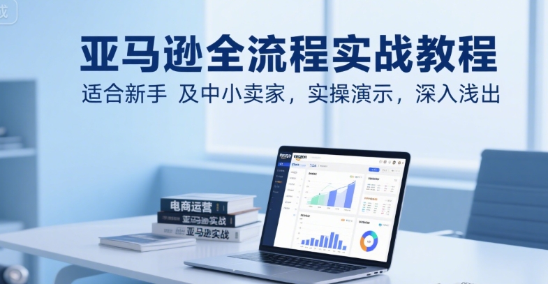 亚马逊全流程实战教程，适合新手及中小卖家，实操演示，深入浅出 - 来及网络