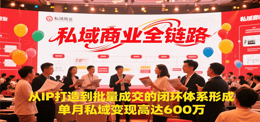 私域商业全链路，从IP打造到批量成交的闭环体系形成，单月私域变现600万 - 来及网络