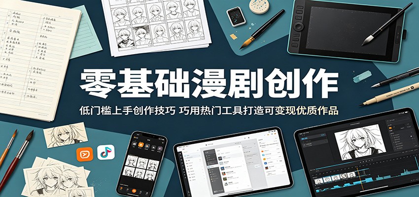 零基础漫剧创作：低门槛上手创作技巧，巧用热门工具打造可变现优质作品 - 来及网络