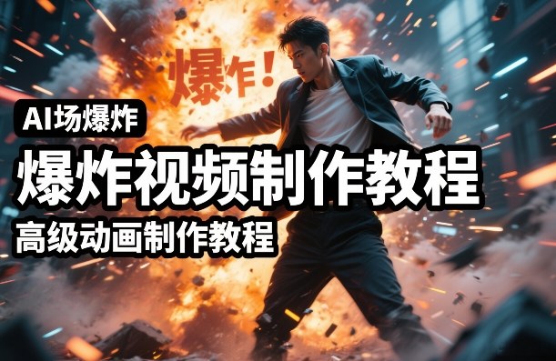 AI场景爆炸视频制作教程，利用人物实拍视频制作出高级的动画特效 - 来及网络