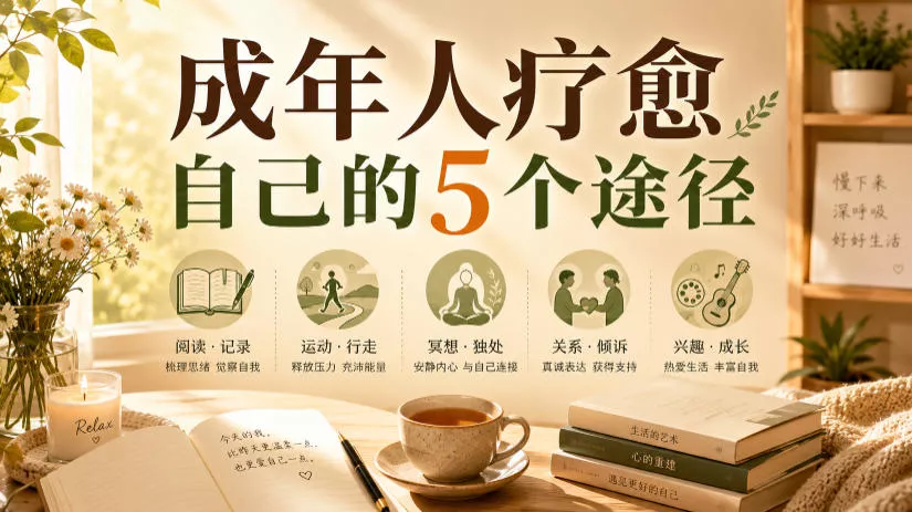 付费文章：成年人疗愈自己的5个途径 - 来及网络