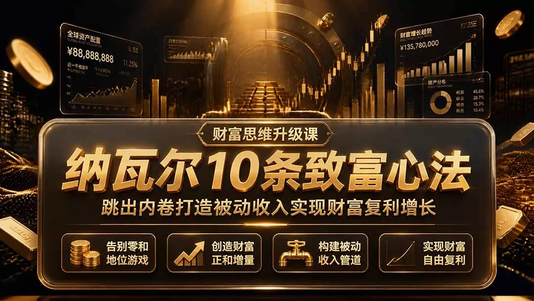 付费文章：纳瓦尔10条致富心法，跳出内卷打造被动收入实现财富复利增长 - 来及网络