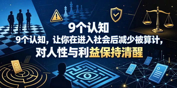 付费文章：9个认知，让你在进入社会后减少被算计，对人性与利益保持清醒 - 来及网络
