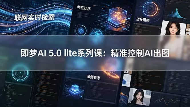 即梦AI 5.0 lite实战课：联网实时检索+特征迁移+指令遵循+示例参考，精准控制AI出图 - 来及网络