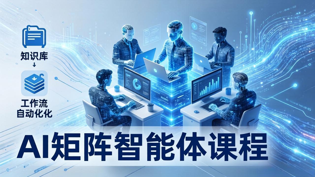 AI矩阵智能体实战：100个数字员工批量生产内容，文本知识库+工作流自动化全搞定 - 来及网络