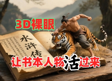书本人物裸眼3D视频，新的玩法，流量超猛，保姆级教程 - 来及网络