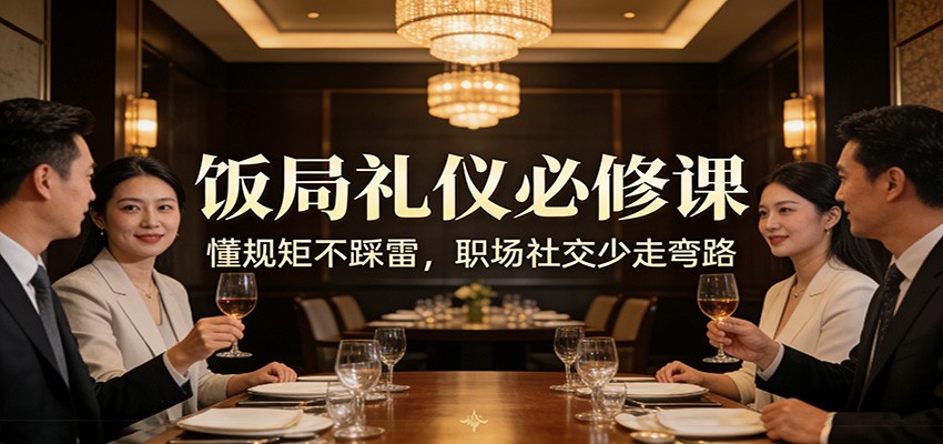 公众号收费文章：《饭局礼仪必修课：懂规矩不踩雷，职场社交少走弯路》 - 来及网络
