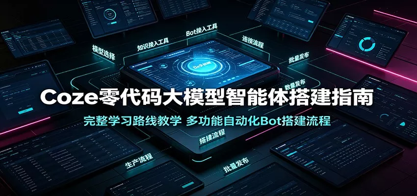 Coze零代码大模型智能体搭建指南：完整学习路线教学，多功能自动化Bot搭建流程 - 来及网络
