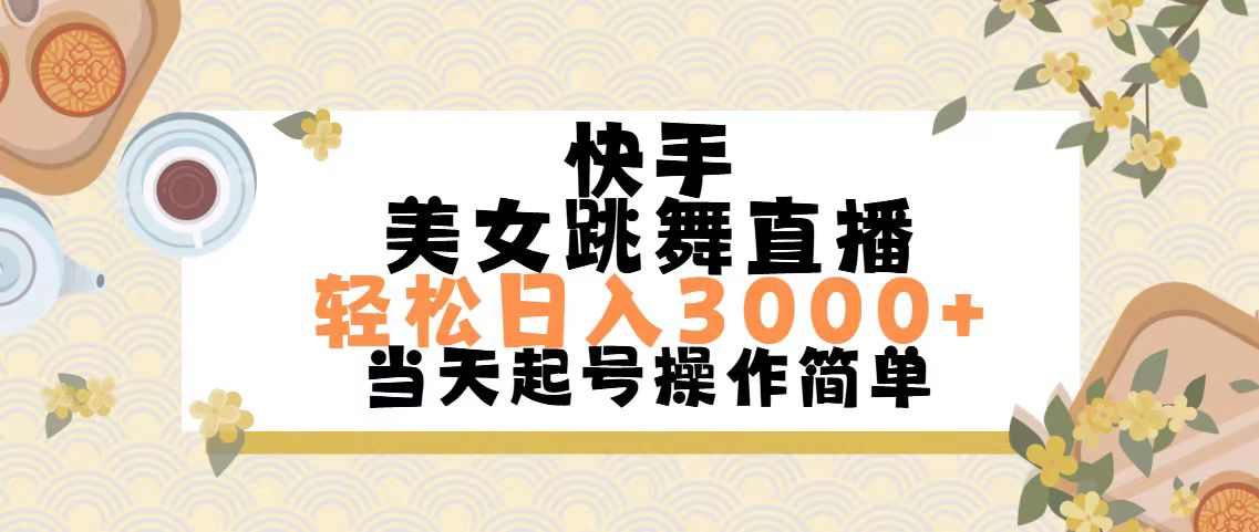 （11565期）快手美女跳舞直播，轻松日入3000+简单无脑 - 来及网络