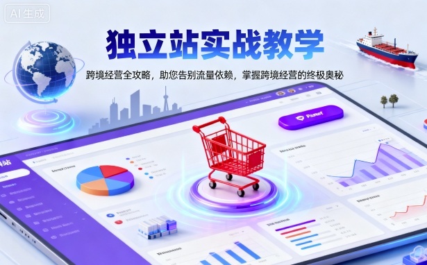 独立站实战教学，跨境经营全攻略，助您告别流量依赖，掌握跨境经营的终极奥 - 来及网络