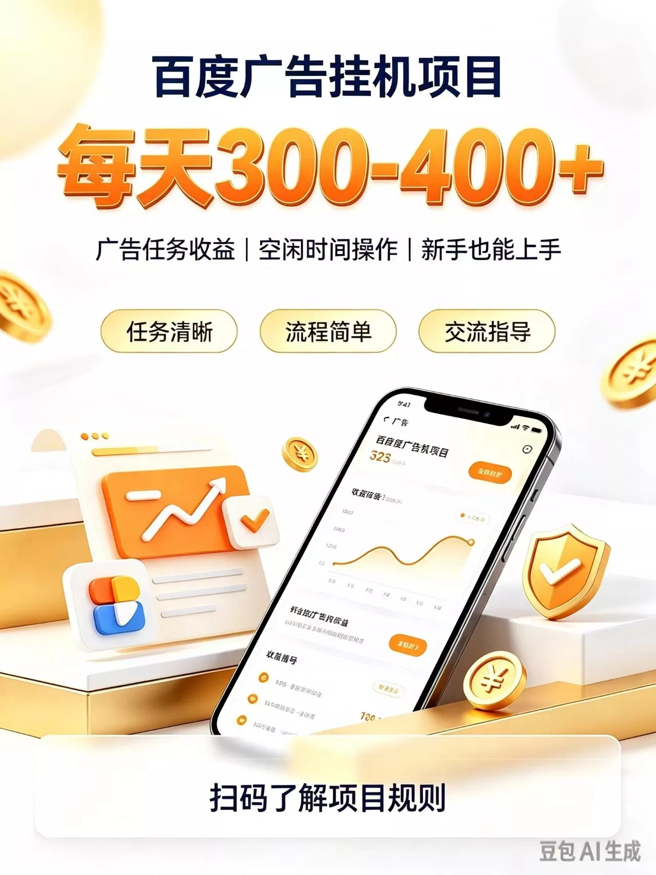 广告挂机0门槛副业，日赚300-400，躺赚稳定风口项目 - 来及网络
