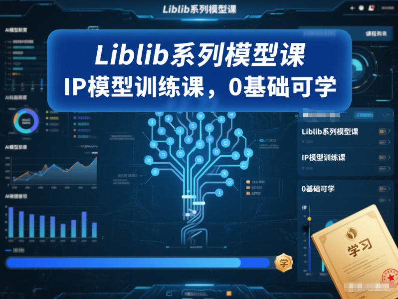 Liblib系列模型课，IP模型训练课，0基础可学 - 来及网络
