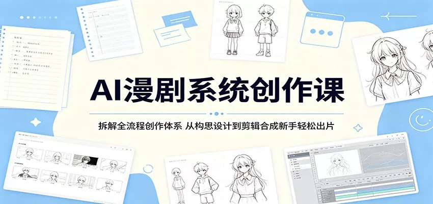 AI漫剧系统创作课：拆解全流程创作体系，从构思设计到剪辑合成新手轻松出片 - 来及网络