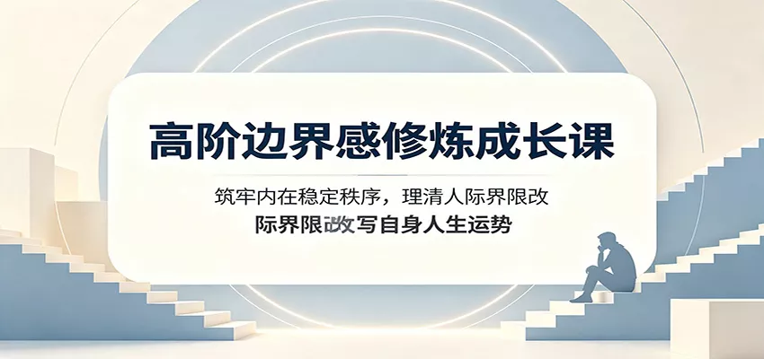 高阶边界感修炼成长课：筑牢内在稳定秩序，理清人际界限改写自身人生运势 - 来及网络