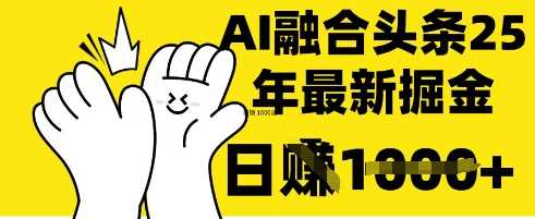 掌握这招：DeepSeek 融合今日头条，一键复制粘贴，日入 1k【揭秘】 - 来及网络