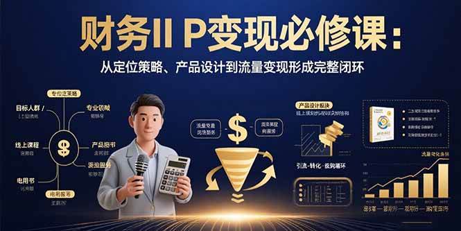 （15728期）财务IP变现必修课：从定位策略、产品设计到流量变现形成完整闭环 - 来及网络