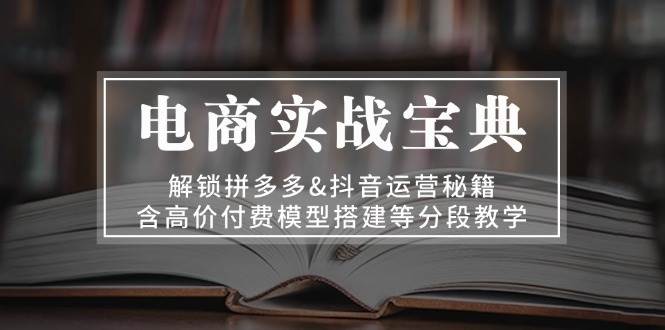 （13195期）电商实战宝典 解锁拼多多&抖音运营秘籍 含高价付费模型搭建等分段教学 - 来及网络