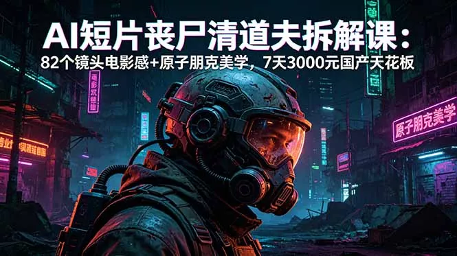 AI短片《丧尸清道夫》拆解课：82个镜头电影感+原子朋克美学，7天3000元国产天花板 - 来及网络