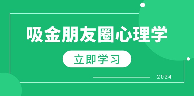 （12899期）朋友圈吸金心理学：揭秘心理学原理，增加业绩，打造个人IP与行业权威 - 来及网络