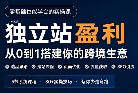 刘老师·5节课跑通独立站盈利全流程 - 来及网络